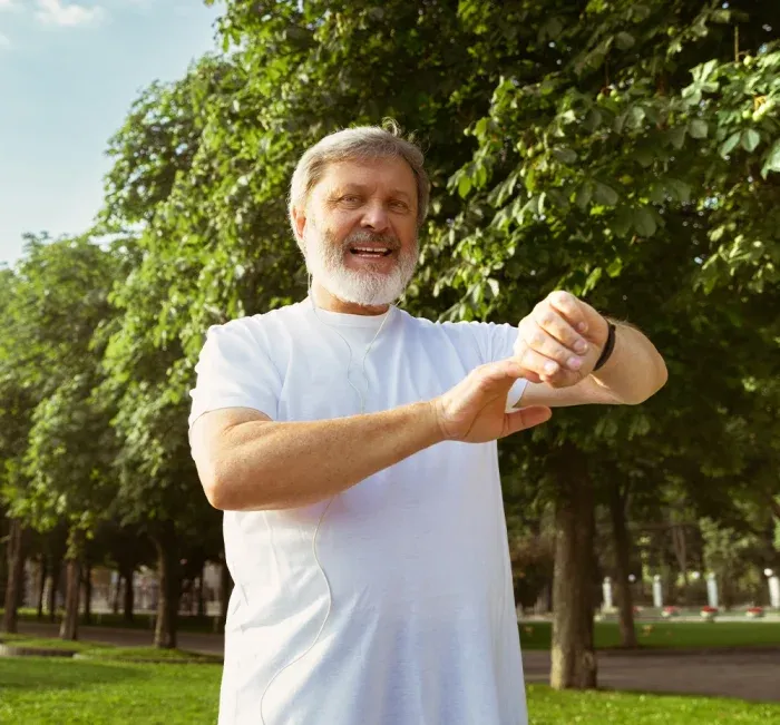 Active man outdoors